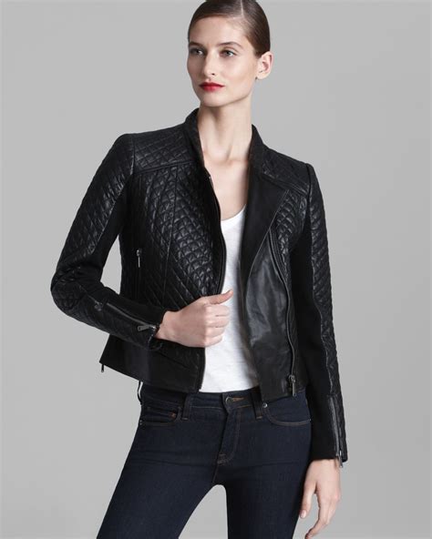 michael kors leather jackets for women|michael kors lightweight jacket.